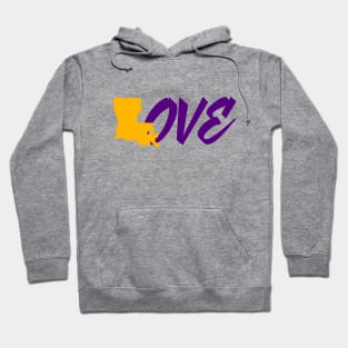 Louisiana Love - Purple and Gold Hoodie